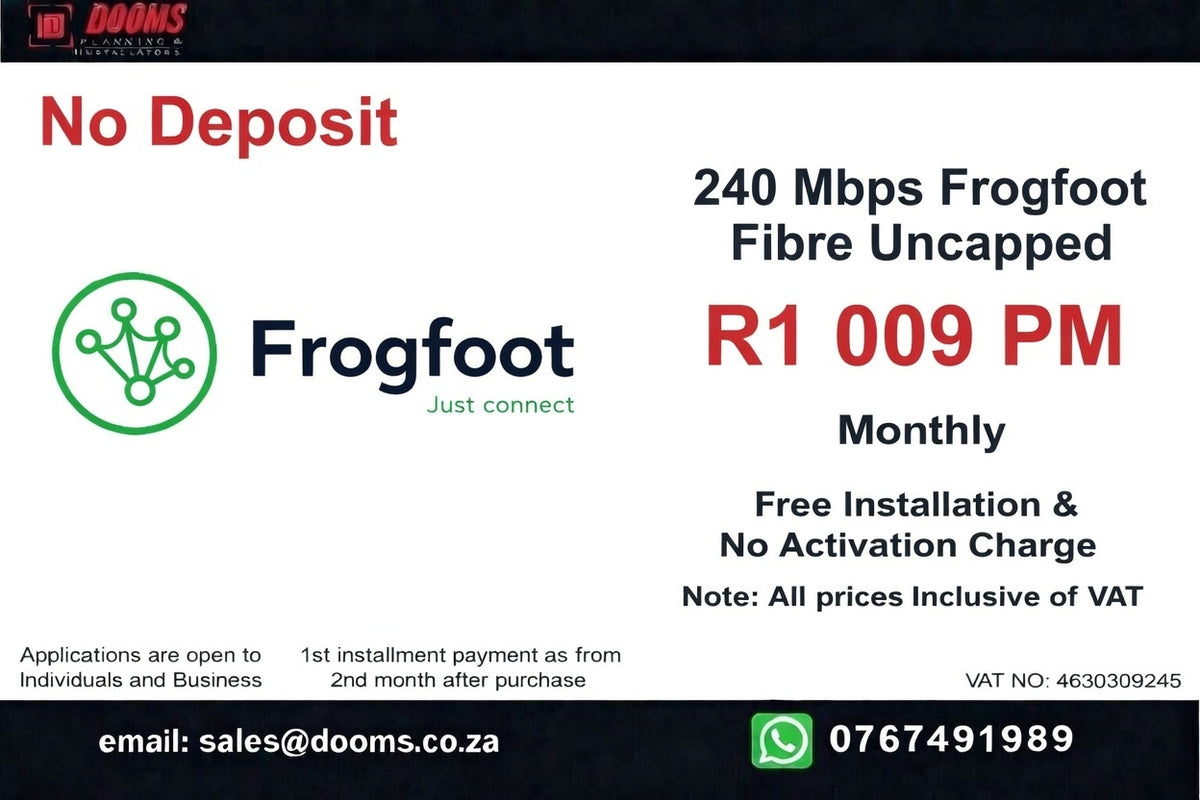 Frogfoot Fibre Uncapped 240 Mbps