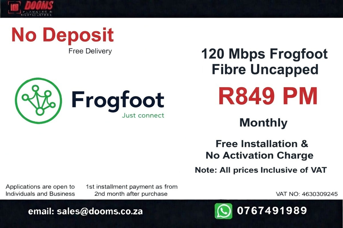 Frogfoot Fibre Uncapped 120 Mbps