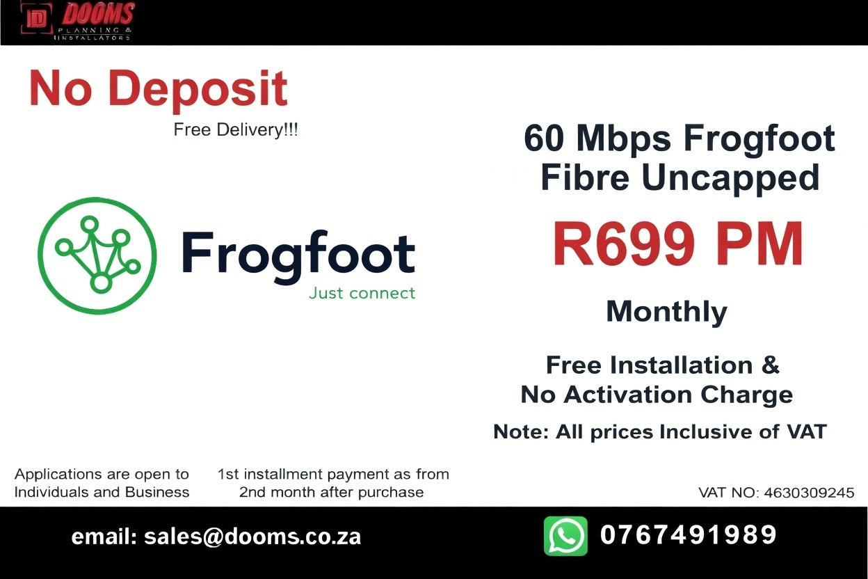 Frogfoot Fibre Uncapped 60 Mbps
