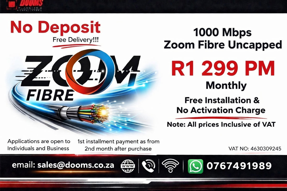 Zoom Fibre Uncapped 1000 Mbps