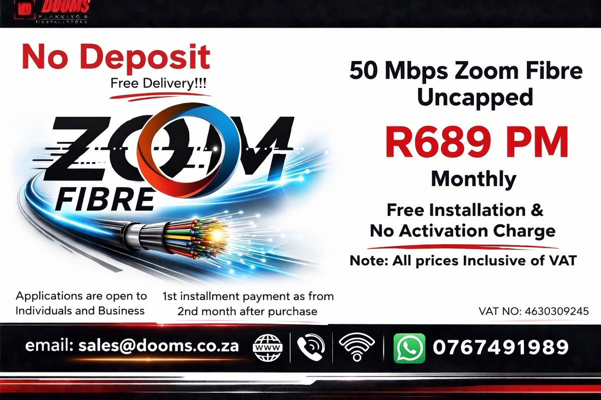 Zoom Fibre Uncapped 50 Mbps