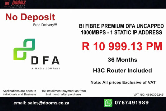 BUSINESS INTERNET FIBRE DFA 1000MBPS - 1000MBPS