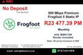 BUSINESS INTERNET FIBRE FROGFOOT DEDICATED 500 - 500MBPS