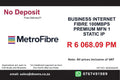 BUSINESS INTERNET FIBRE MFN DEDICATED 200MBPS