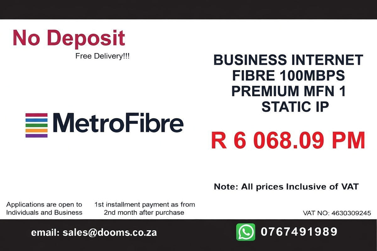 BUSINESS INTERNET FIBRE MFN DEDICATED 200MBPS