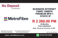 BUSINESS INTERNET FIBRE MFN DEDICATED 10MBPS