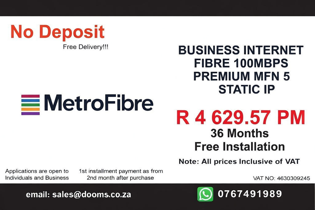 BUSINESS INTERNET FIBRE MFN DEDICATED 100MBPS