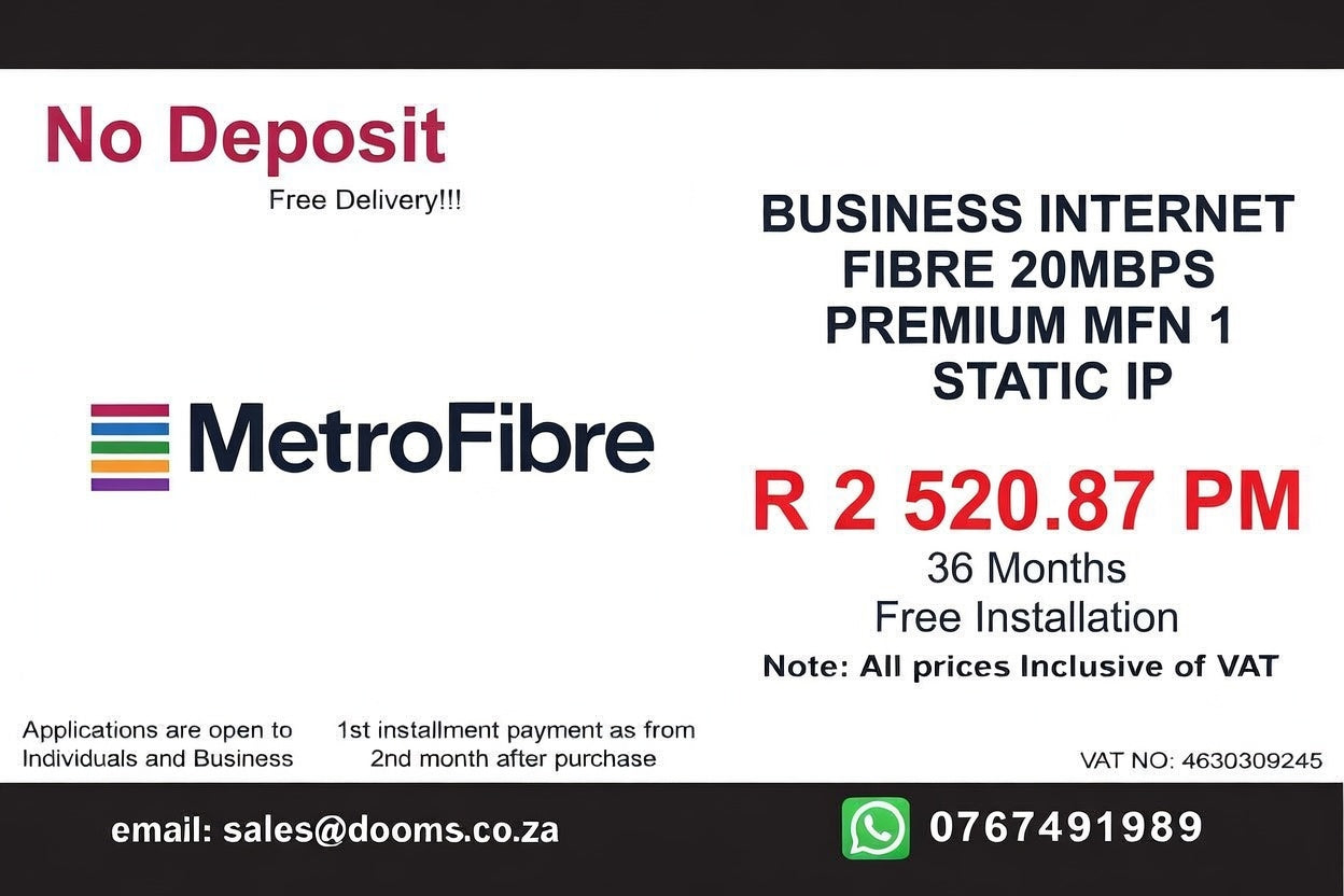 BUSINESS INTERNET FIBRE MFN DEDICATED 20MBPS