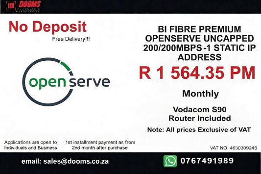 BUSINESS INTERNET FIBRE OPENSERVE 200 - 200MBPS