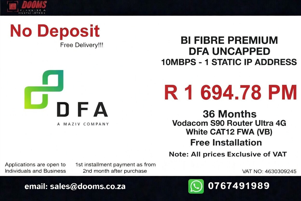 BUSINESS INTERNET FIBRE DFA 10 MBPS