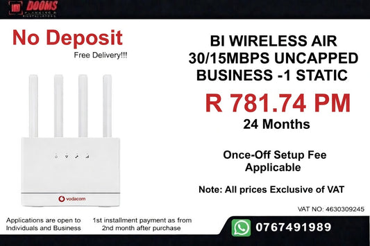 BUSINESS INTERNET FIBRE BCW AIR 30MBPS