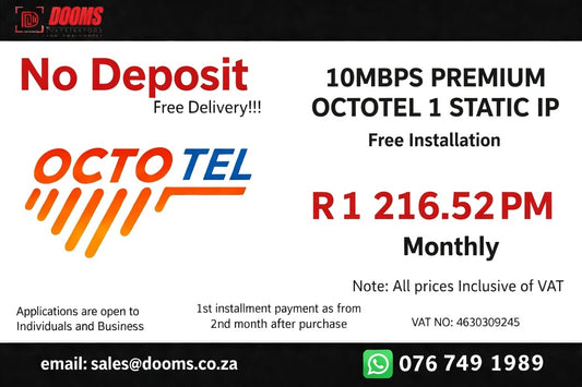BUSINESS INTERNET FIBRE OCTOTEL 10MBPS