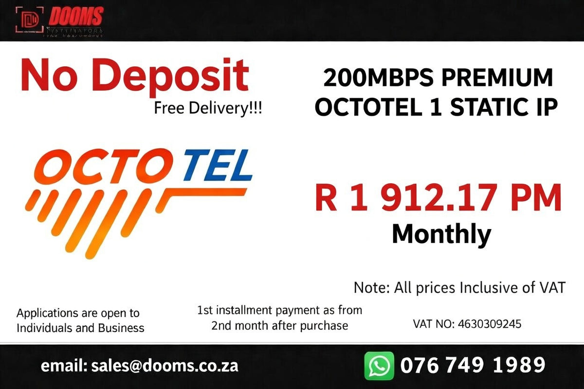 BUSINESS INTERNET FIBRE OCTOTEL 200MBPS