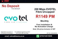 EVOTEL Fibre Uncapped 200 Mbps