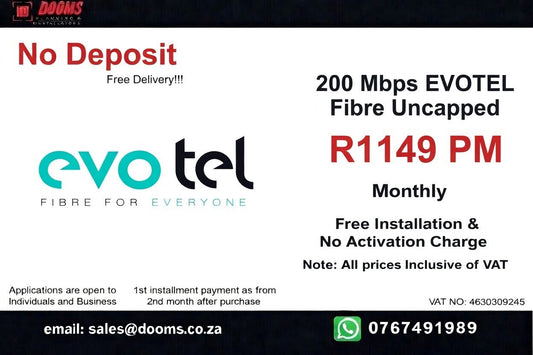EVOTEL Fibre Uncapped 200 Mbps