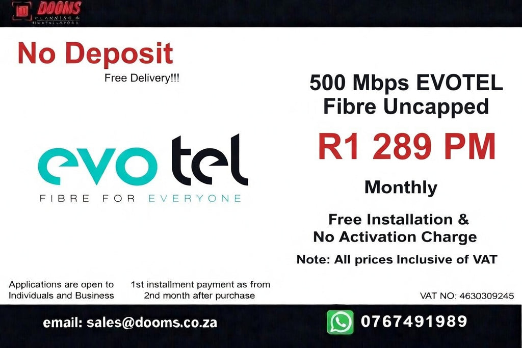 EVOTEL Fibre Uncapped 500 Mbps