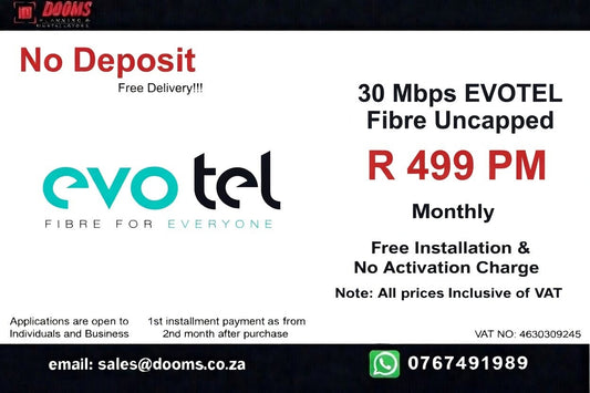 EVOTEL Fibre Uncapped 30 Mbps