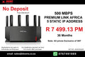 BUSINESS INTERNET FIBRE LINK AFRICA 90 DAYS 500MBPS - 500MBPS